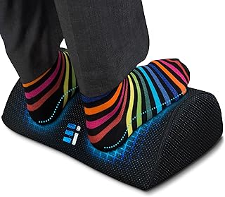 Premium Ergonomic Foot Rest Under Desk - Office & Home Footrest Cushion with Washable Cover, Adjustable Footstool for Posture Support, Leg Rest for Computer Work & Gaming Comfort