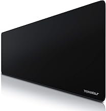 TITANWOLF - Extra Large Gaming Mouse Mat 1200x400mm Oversize - XXL Mouse Pad - Desk Pad XXXL Extended – Mice Mat Pad For Precision and Speed - Non-Slip Rubber Base – For Mouse and Keyboard - Black