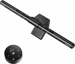 Quntis Wireless Monitor Light bar with Remote & Touch Control, 40cm PC Curved Computer Monitor Lamp Auto Stepless Dimming and Color Temperature, Eye Protect Desktop PC Screen Anti-Blue Light Bar