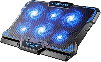 LIANGSTAR Laptop Cooling Pad, Laptop Cooler with 6 Quiet Led Fans for 15.6-17 Inch Laptop Cooling Fan Stand,Switch Control Fan Speed Function