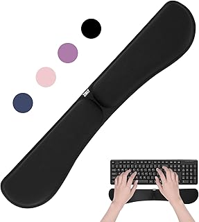 ZIBLY Keyboard Wrist Rest - Anti-Skid Non Slip Ergonomic Wrist Support for Keyboard - Easy Typing, Pain Relief - Wrist Rest Keyboard Premium Memory Foam for Work from Home Gaming Computer Laptop