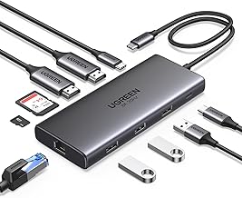 UGREEN Docking Station, Revodok Pro 210 USB C Hub (10-in-1) with Dual 4K@60Hz, Single 8K@30Hz, Gigabit Ethernet, 100W PD, 4x 5Gbps USB Data Ports, SD/TF, USB-C Dock for Thinkpad, HP, Dell Laptops