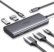 UGREEN Docking Station, Revodok 206 USB C Hub (6-in-1) with Dual 4K@60Hz, Single 8K@30Hz, 100W Power Delivery, 3x 5Gbps USB Data Ports, USB-C Dock for Thinkpad, HP, Dell Laptops and More