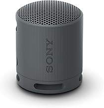 Sony SRS-XB100 Wireless Bluetooth Portable Lightweight Super-Compact Travel Speaker, Durable IP67 Waterproof & Dustproof Shower Speaker, 16 Hour Battery, Versatile Strap, & Hands-free Calling, Black