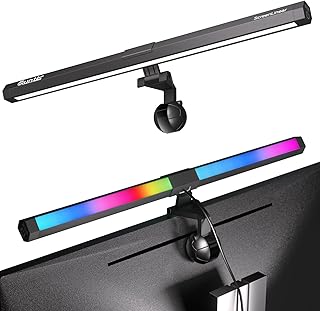 Quntis Monitor Light bar with RGB Backlight, 40cm Computer Monitor Lamp with Dimmer and Color Temperature, LED Touch Control Gaming Screen Light No Screen Glare and Eye Protection for Home Office