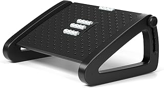 Office Foot Rest - Adjustable Height Footrest Under Desk - Ergonomic Foot Stool with Large Roller Massager for Office, Pressure Relief, Straightening The Hunchback, Father's Day Christmas Gifts