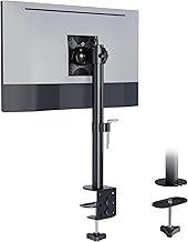 BONTEC Single Monitor Arm for 13-34 Inch Screens, Supports up to 10kg, Monitor Stand with Full Motion Adjustability, Dual Installation Options and Integrated Cable Management