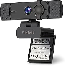 Webcam 4K, Ultra HD Video Calling, AI Auto Focus, Dual Noise-Canceling Microphones, 70° FOV, 1080P@60FPS, Privacy Cover, Plug&Play PC Camera, Works with Teams, Zoom, OBS, Skype, Google Meet