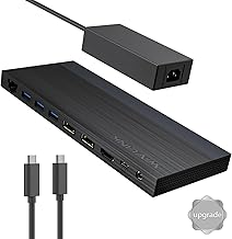 WAVLINK Docking Station, Laptop Docking Station 3 Monitors with 2* DP+HDMI, 130W PD Charger, 4* USB 3.0, Audio, Gigabit Ethernet, TF/SD Compatible with Lenovo HP Dell, Windows System Computer
