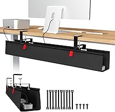 Univivi No Drill Under Desk Cable Management Tray, 36