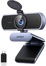 UGREEN 4K/30fps Webcam for PC, Full HD Webcam for Laptop, Clear Stereo Audio Microphone, Auto Light Correction, 70° View Web Cam USB Camera for Live Streaming, Video Calling, Conferences