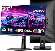 27 inch 4K Gaming Monitor, UHD 3840 x 2160p 144HZ PC Computer Monitors IPS Screen for Home & Office, Support HDMI 2.1, DP 1.4