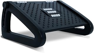 Foot Rest Under Desk, Ergonomic Under Desk Foot Rest with 6 Adjustable Heights | Non-Slip Silent Base & Massage Rollers | Office/Home Foot Stool for Posture Support (Floor-Friendly) - Ideal Gifts
