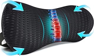 Niceeday Lower Back Support Cushion Lumbar Support Pillow for Office Chair, Memory Foam Lumbar Pillow for Lower Back Pain Relief Car Seat